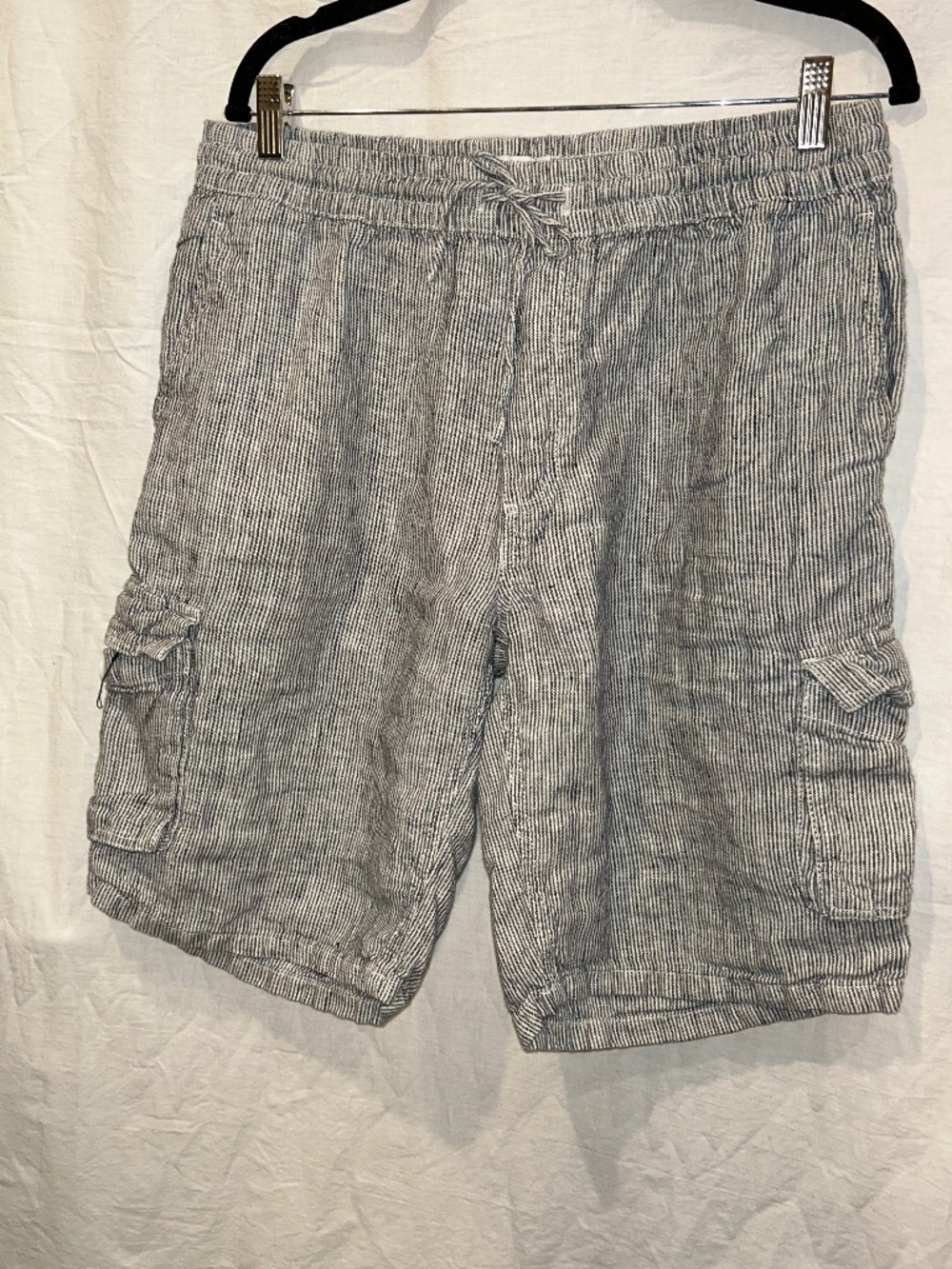 Onia blue white engineer strip mens cargo shorts L
